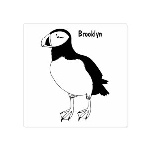 Atlantisk puffin-illustration stämpel
