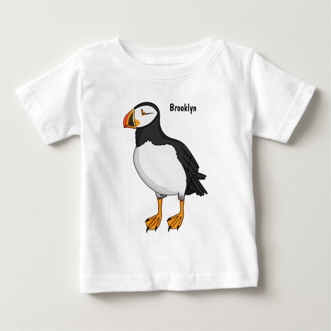 Atlantisk puffin-illustration t shirt (Framsida)