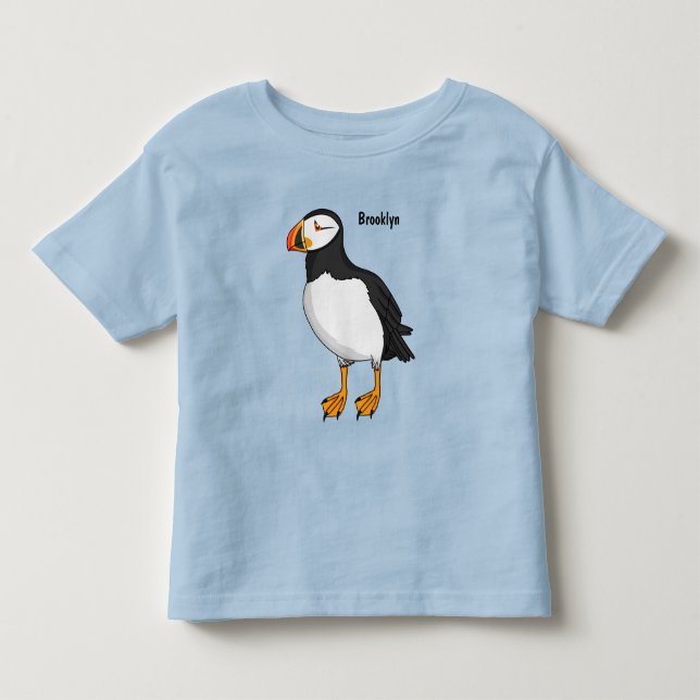 Atlantisk puffin-illustration t shirt (Framsida)