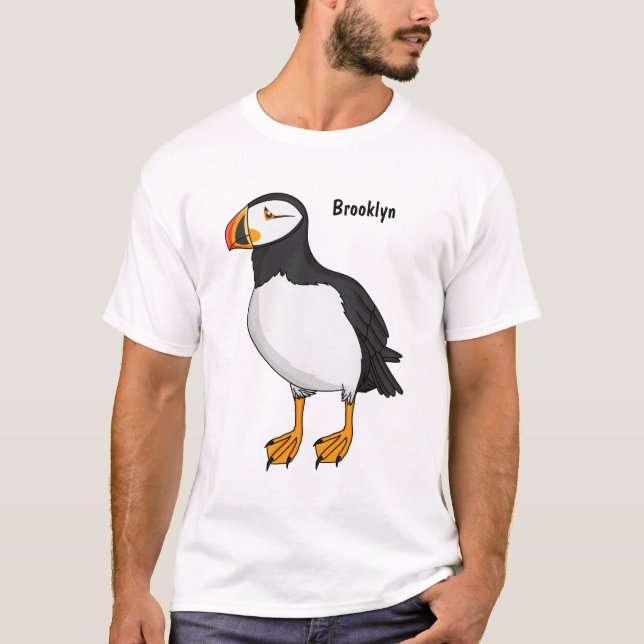 Atlantisk puffin-illustration t shirt (Framsida)