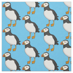 Atlantisk puffin-illustration tyg