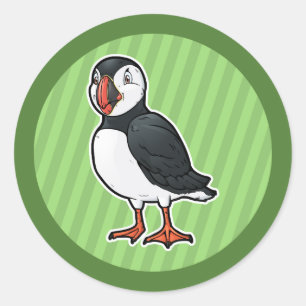 Atlantisk Puffin Runt Klistermärke