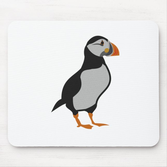 Atlantisk Puffin (stående) Musmatta (Framsidan)