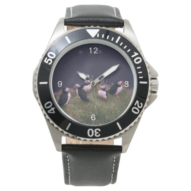 Atlantisk puffins armbandsur (Framsida)