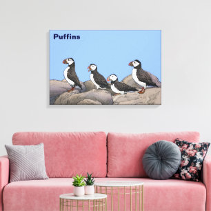 Atlantisk puffins canvastryck