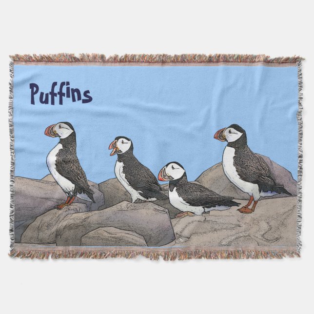 Atlantisk puffins filt (Framsidan)