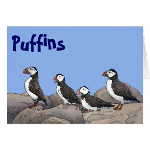 Atlantisk puffins hälsningskort