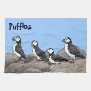 Atlantisk puffins kökshandduk