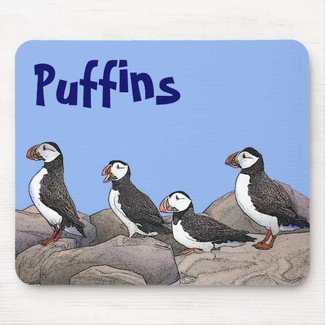 Atlantisk puffins musmatta (Framsidan)