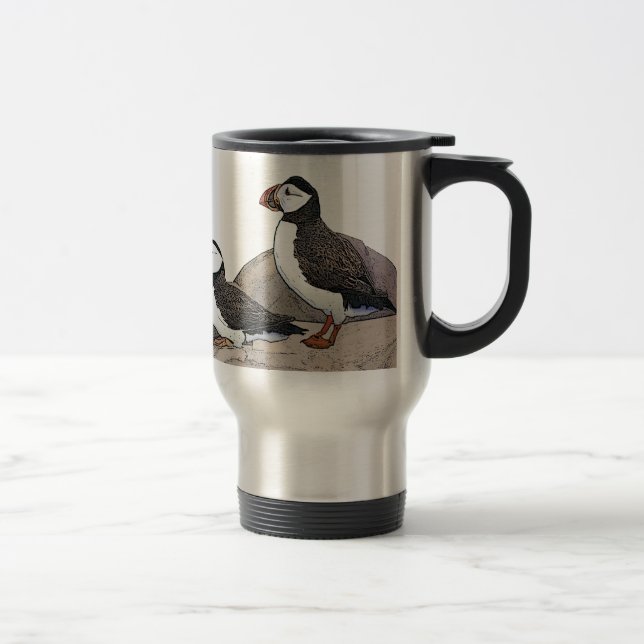 Atlantisk puffins resemugg (Höger)