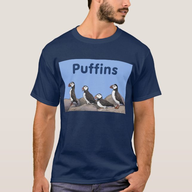 Atlantisk puffins t-shirt (Framsida)