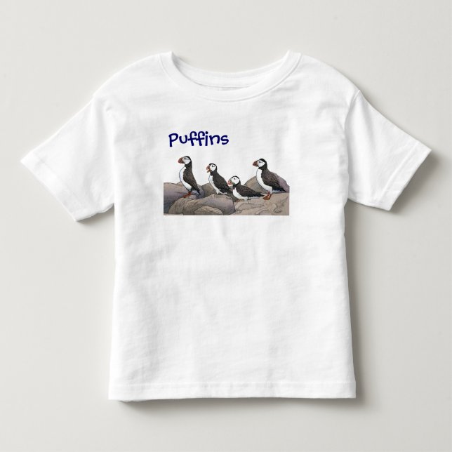 Atlantisk puffins tee shirt (Framsida)