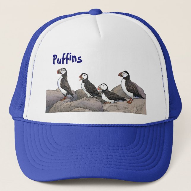 Atlantisk puffins truckerkeps (Framsida)