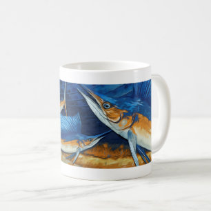 Atlantisk segelfisk grafik kaffemugg