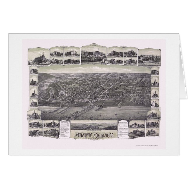 Atlantisk Skotska högländerna, panorama- karta för Hälsningskort (Framsidan Horizontal)