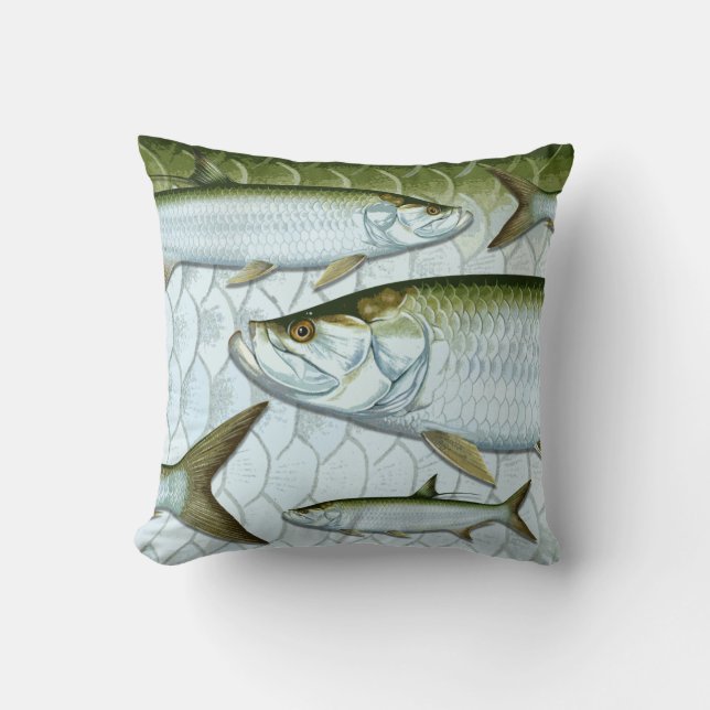 Atlantisk Tarpon Kudd Kudde (Framsida)