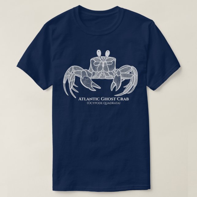 Atlantisk värdkrabba med Namn djurdesign på bl T Shirt (Design framsida)