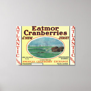 Atlantiska Eatmor Cranberries brännmärker Canvastryck