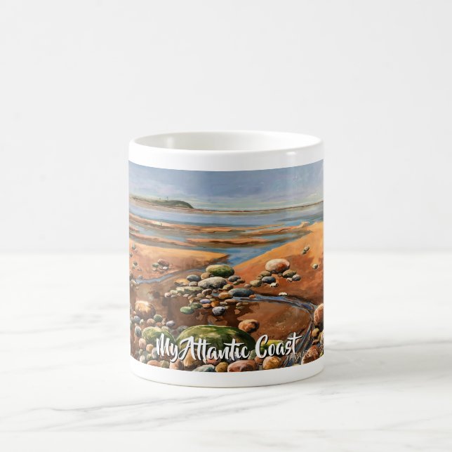 Atlantiska havets kust Personalisera Kaffemugg (Center)