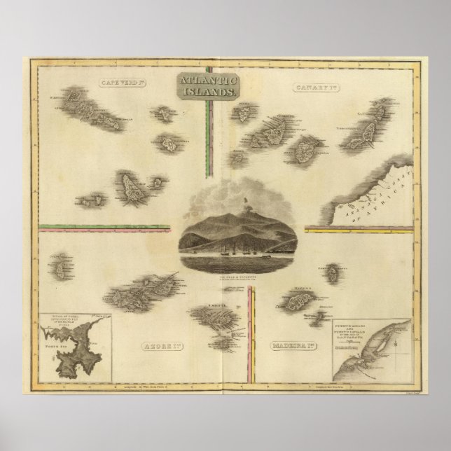 Atlantiska öar poster (Framsidan)