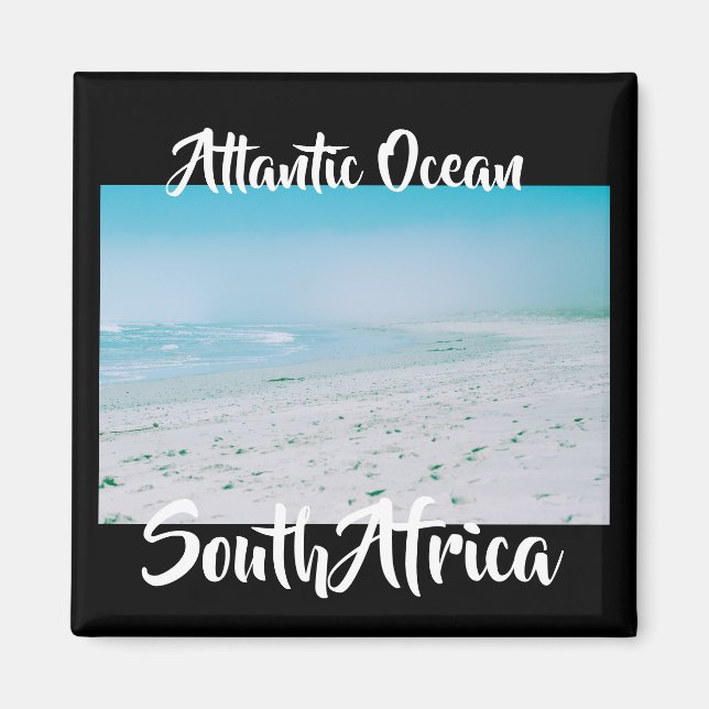 Atlantiska oceanen Sydafrika Strandutsikt Magnet (Framsidan)
