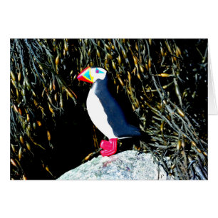 Atlantiskt puffingkort hälsningskort