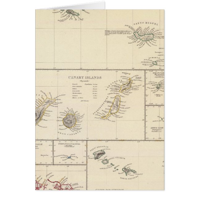 Atlantöarna Hälsningskort (Framsidan)