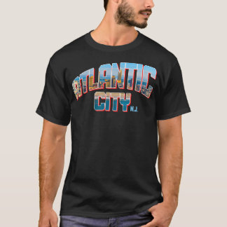 Atlantstadens New jersey Nj Skyline Pride Vintage T Shirt