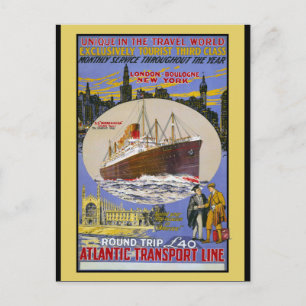Atlanttransportfartyg Vykort