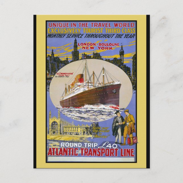 Atlanttransportfartyg Vykort (Framsida)
