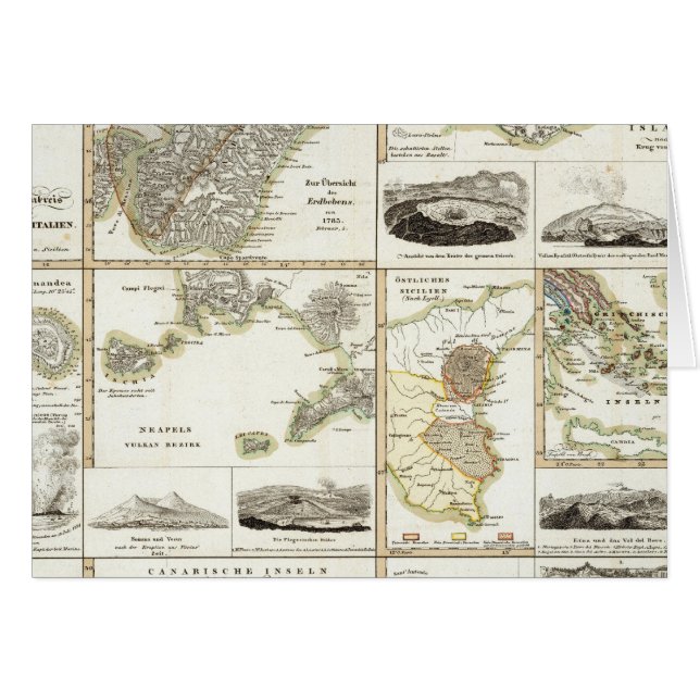 Atlantvulkanisk aktivitet hälsningskort (Framsidan Horizontal)