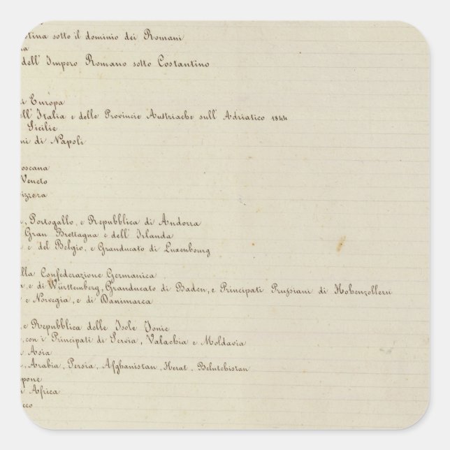 Atlas 2 fyrkantigt klistermärke (Framsida)