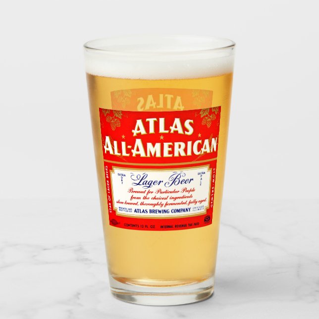 Atlas Brewing Company, Chicago, Illinois Glaskopp (Framsida fylld)