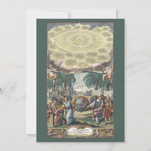 Atlas Coelestis av Doppelmaier, Vintage Astronomy (Framsida)