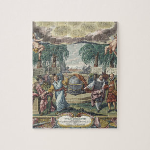 Atlas Coelestis av Doppelmaier, Vintage Astronomy Pussel