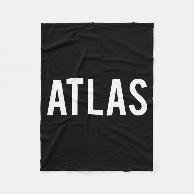 Atlas - Cool New Funny Name Fan Gift Tee  Fleecefilt (Framsidan)