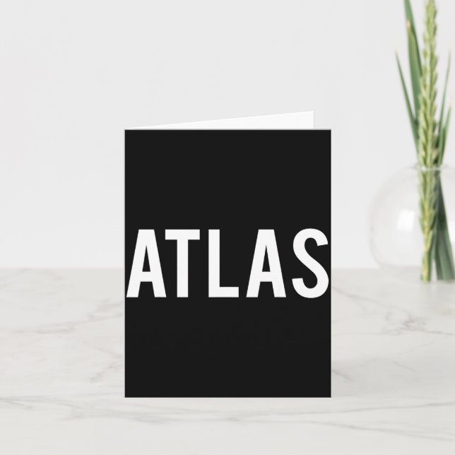 Atlas - Cool New Funny Name Fan Gift Tee  Kort (Framsida)