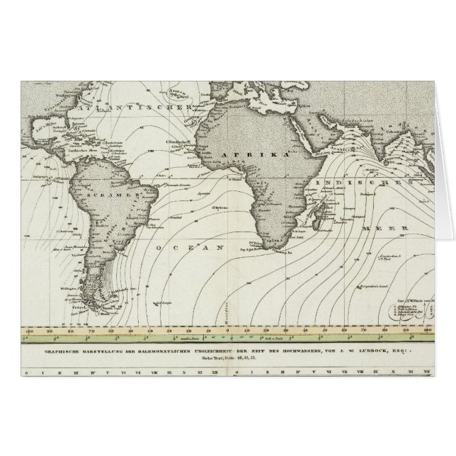 Atlas-flodvågen Atlas Karta Hälsningskort (Framsidan Horizontal)
