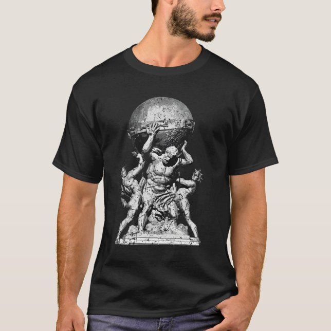 Atlas grekiska Mythology T Shirt Greece Gods Gi (Framsida)