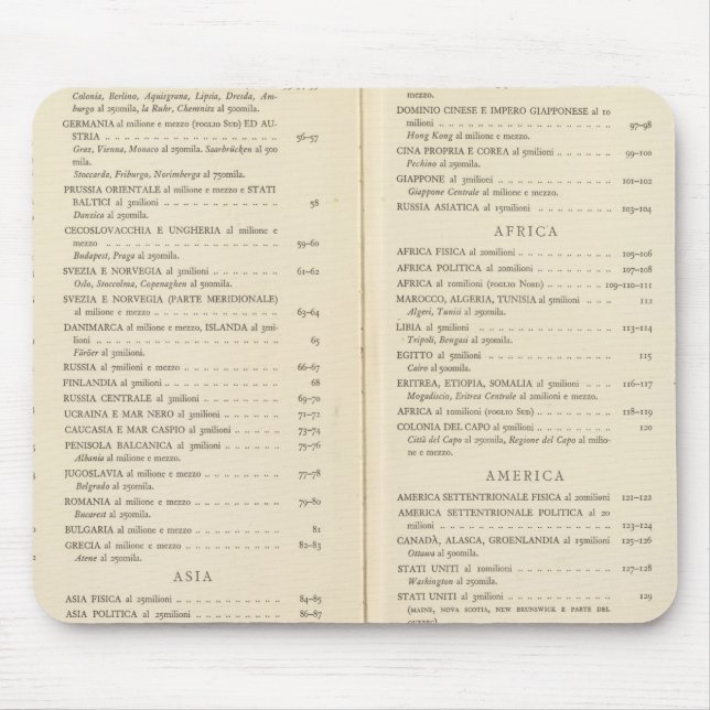 Atlas internationell musmatta (Framsidan)