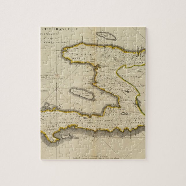 Atlas Karta i Haiti Pussel (Vertikal)