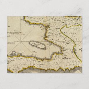 Atlas Karta i Haiti Vykort