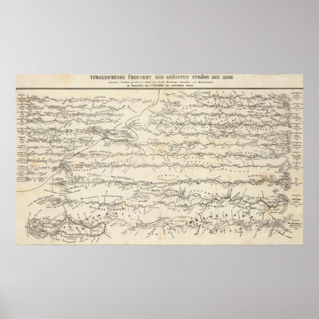 Atlas Karta vid floderna Poster (Framsidan)