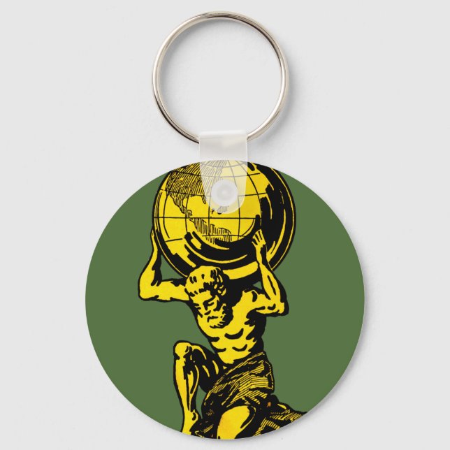Atlas Keychain (grekisk mytologi) Nyckelring (Framsida)