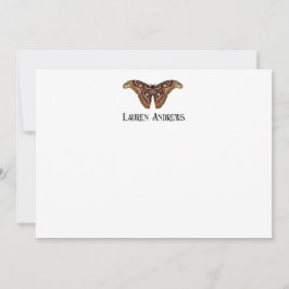 Atlas Moth Personlig Stationary Note Card Inbjudningar