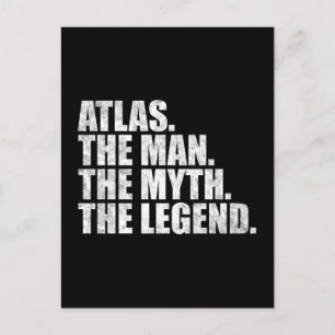 Atlas namn, Atlas Mannen Myten Legenden Vykort