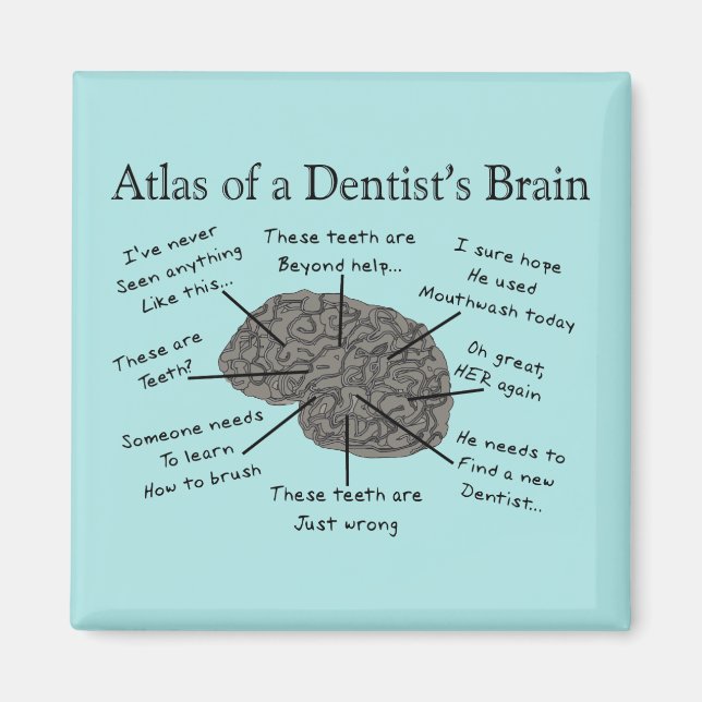 Atlas of a dentists Brain Humous Magnet (Framsidan)