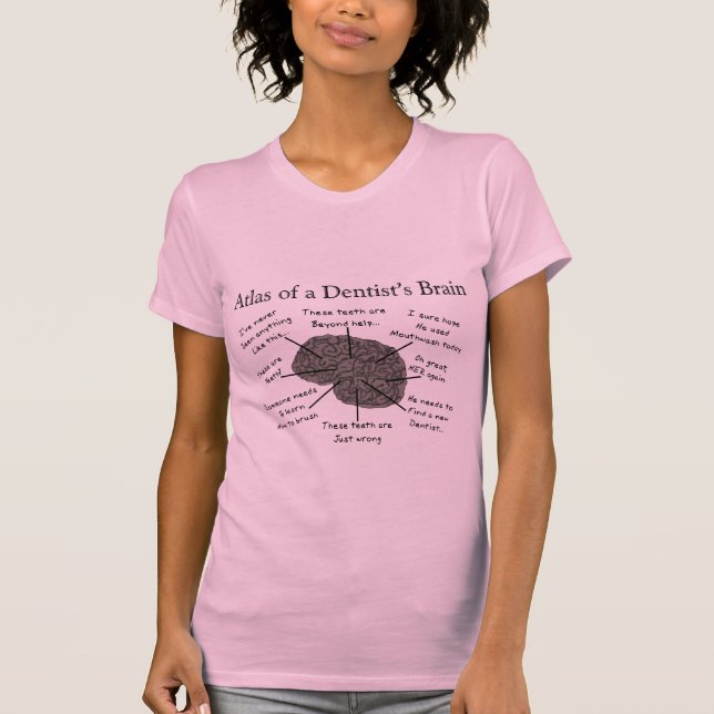 Atlas of a dentists Brain T Shirt (Framsida)