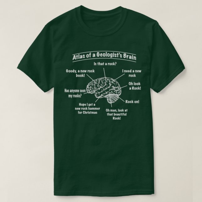 Atlas of a Geologist Brain T Shirt (Design framsida)