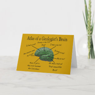 Atlas of a Geologist's Brain Funny Gifts Kort